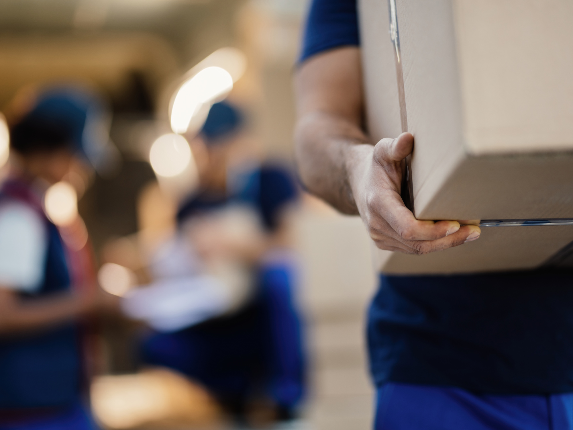 Man carrying a box